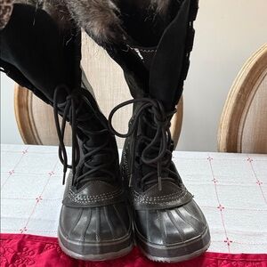 Sorel Cate the Great Black Women's Winter Boots Size 10